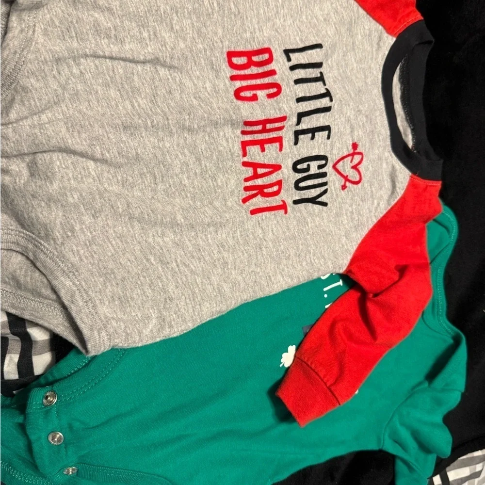 Baby’s First St Patrick’s Day and Valentine’s Day Onesies Never Worn. 12m